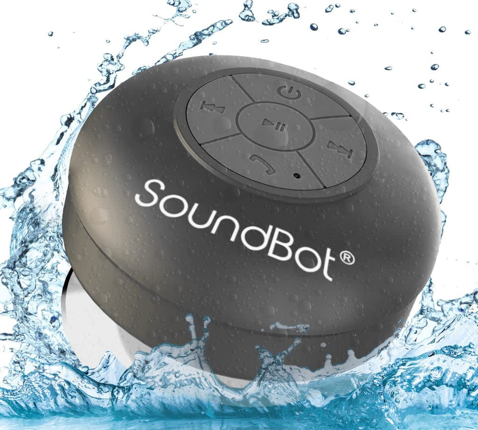 Soundbot SB510 front view showing speaker grille and compact design for clear audio