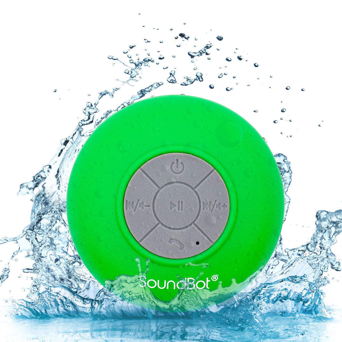 Soundbot SB510 waterproof design for secure suction on smooth surfaces