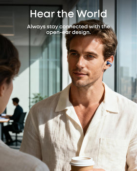 Soundcore AeroClip 12mm driver delivers powerful bass and clear highs.