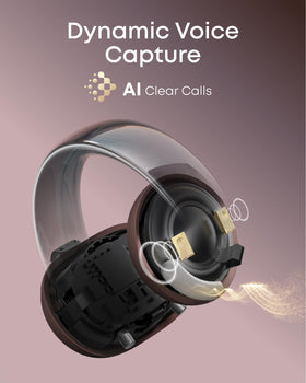 Soundcore AeroClip adaptive open-ring fit remains secure during workouts.