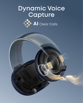 Soundcore AeroClip AI-boosted calls keep voice clear in noisy streets.