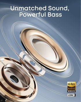 Soundcore AeroClip Hi-Res audio improves your listening experience.