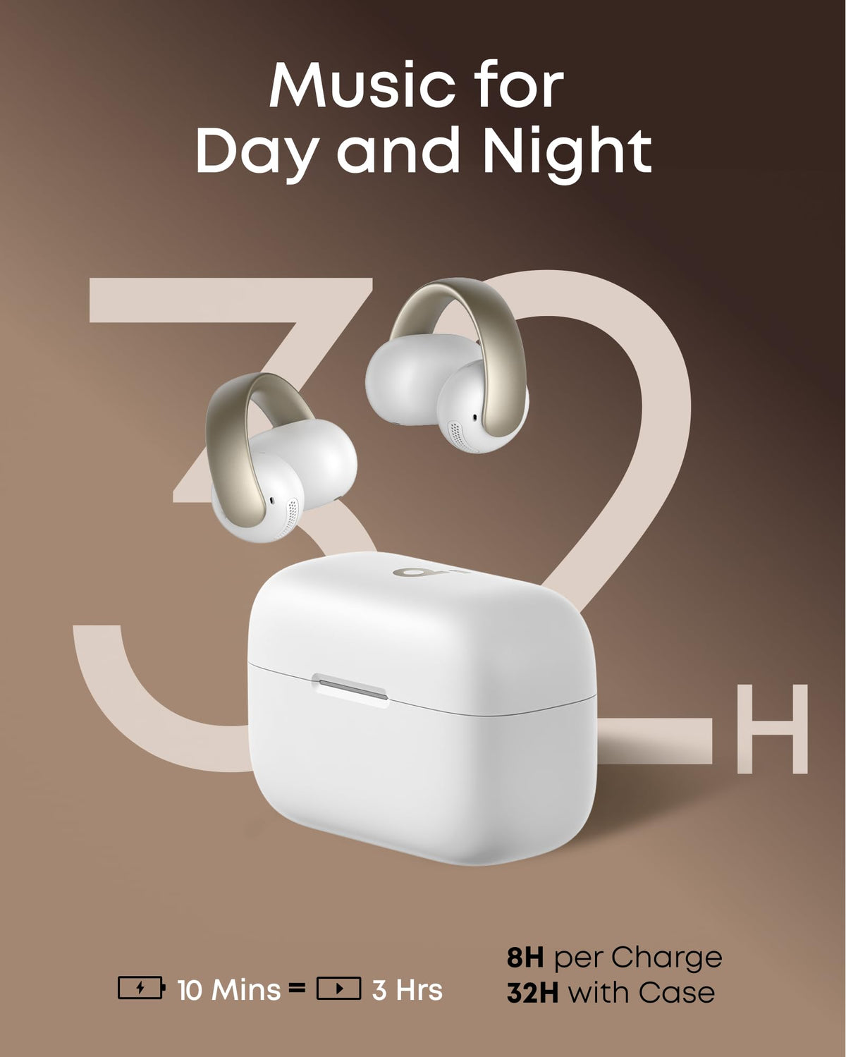 Soundcore AeroClip IP55 rating for sweat and rain resistance.