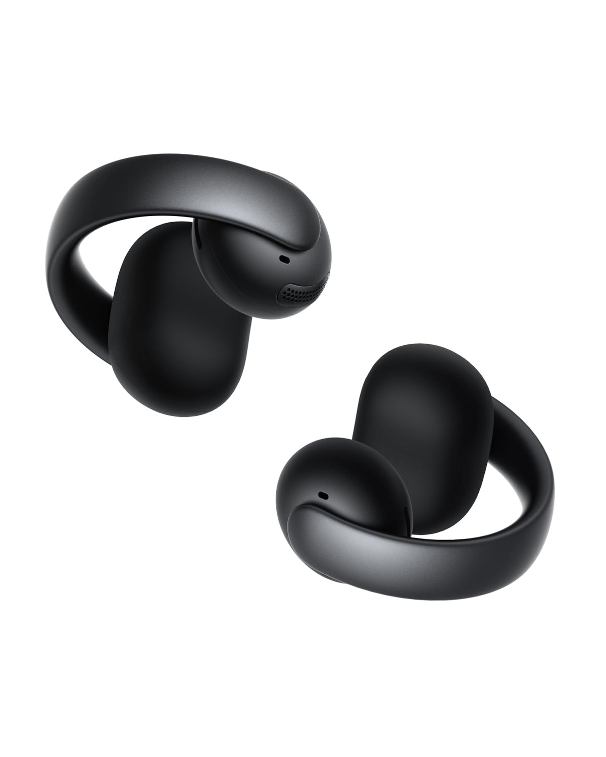 Soundcore AeroClip open-ear buds worn for all-day comfort during workouts.