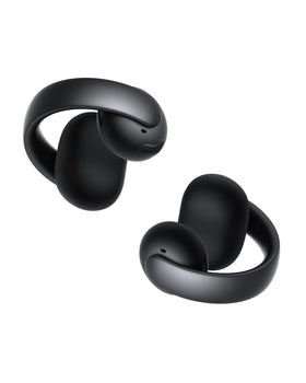 Soundcore AeroClip open-ear buds worn for all-day comfort during workouts.