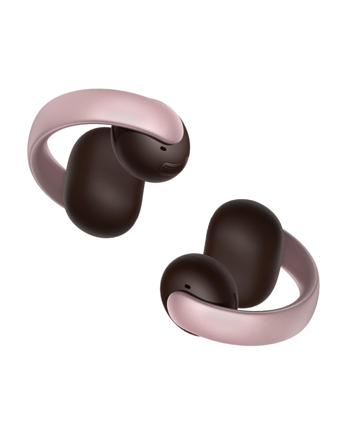 Soundcore AeroClip open-ear design resting on the ears for comfortable all-day wear.