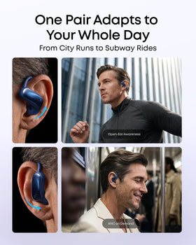 Soundcore AeroFit 2 Pro ANC reduces background noise in busy settings.