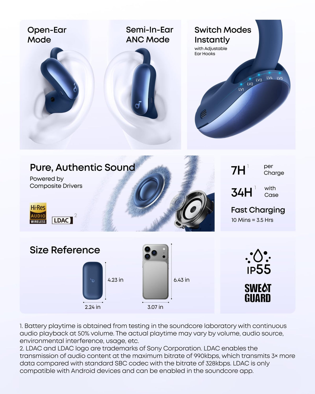 Soundcore AeroFit 2 Pro wireless charging keeps listening ready.