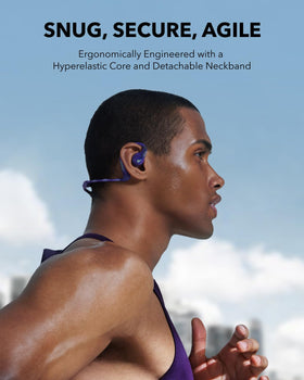 Soundcore AeroFit Pro open-ear conduction design, natural awareness during workouts and commutes.