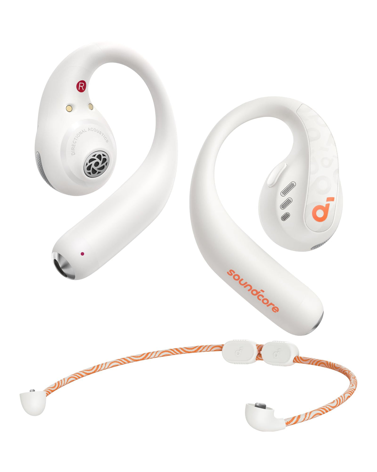 Soundcore AeroFit Pro open-ear design for breathable listening during workouts