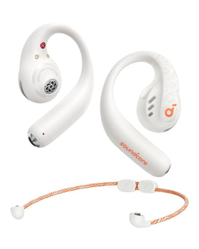 Soundcore AeroFit Pro open-ear design for breathable listening during workouts