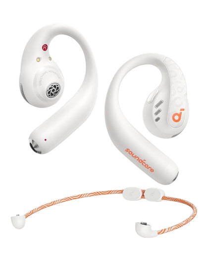 Soundcore AeroFit Pro open-ear design for breathable listening during workouts