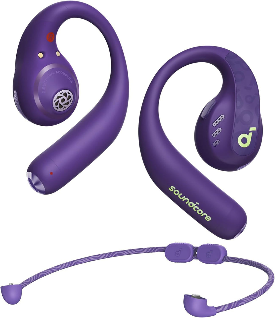 Soundcore AeroFit Pro open-ear headphones case, portable storage for on-the-go charging and protection.