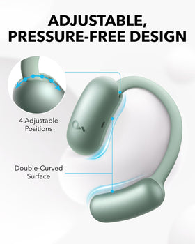 Soundcore AeroFit 2 adjustable ear hook detail demonstrating secure comfort