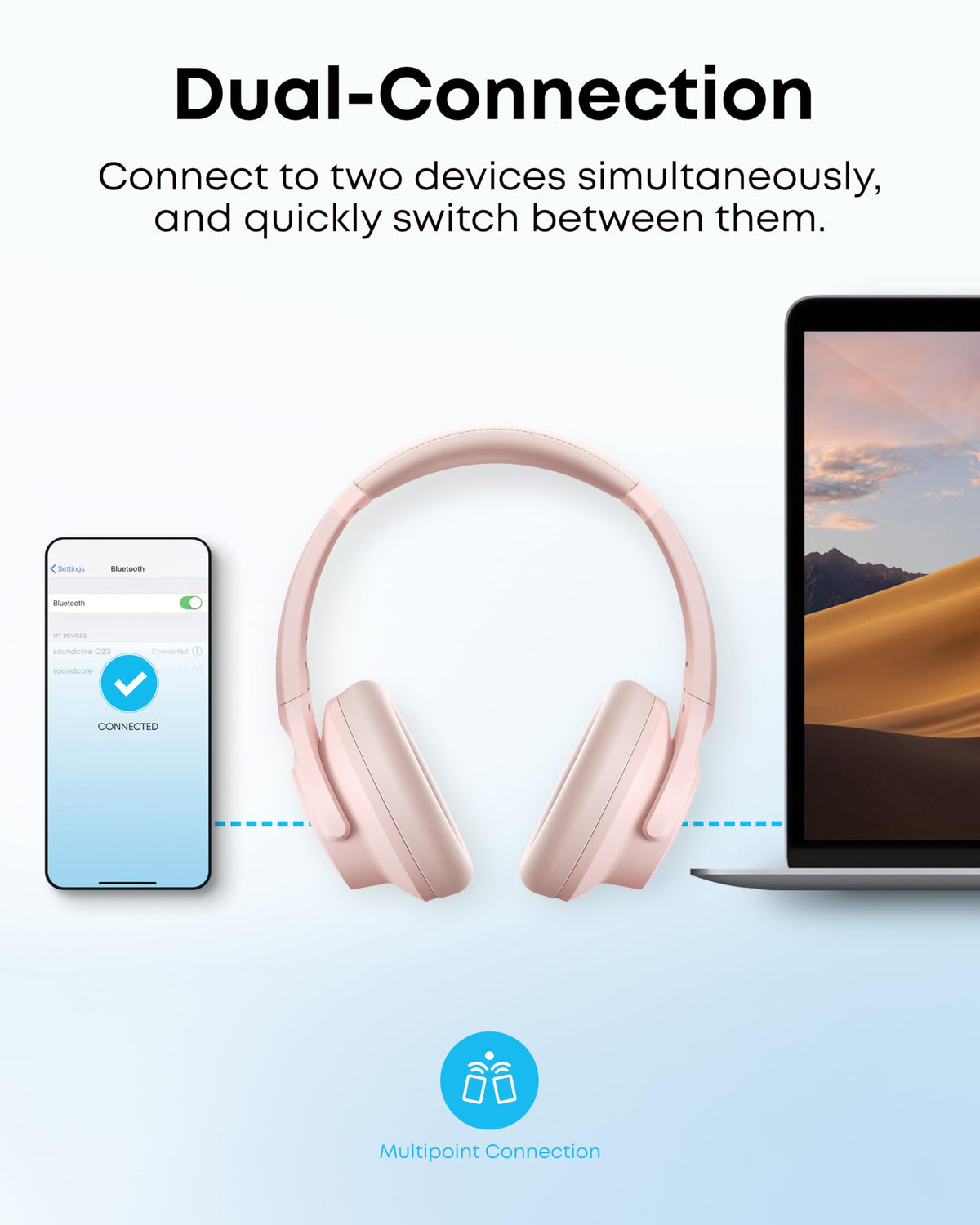Soundcore app screen showing EQ and ANC controls for personalized listening