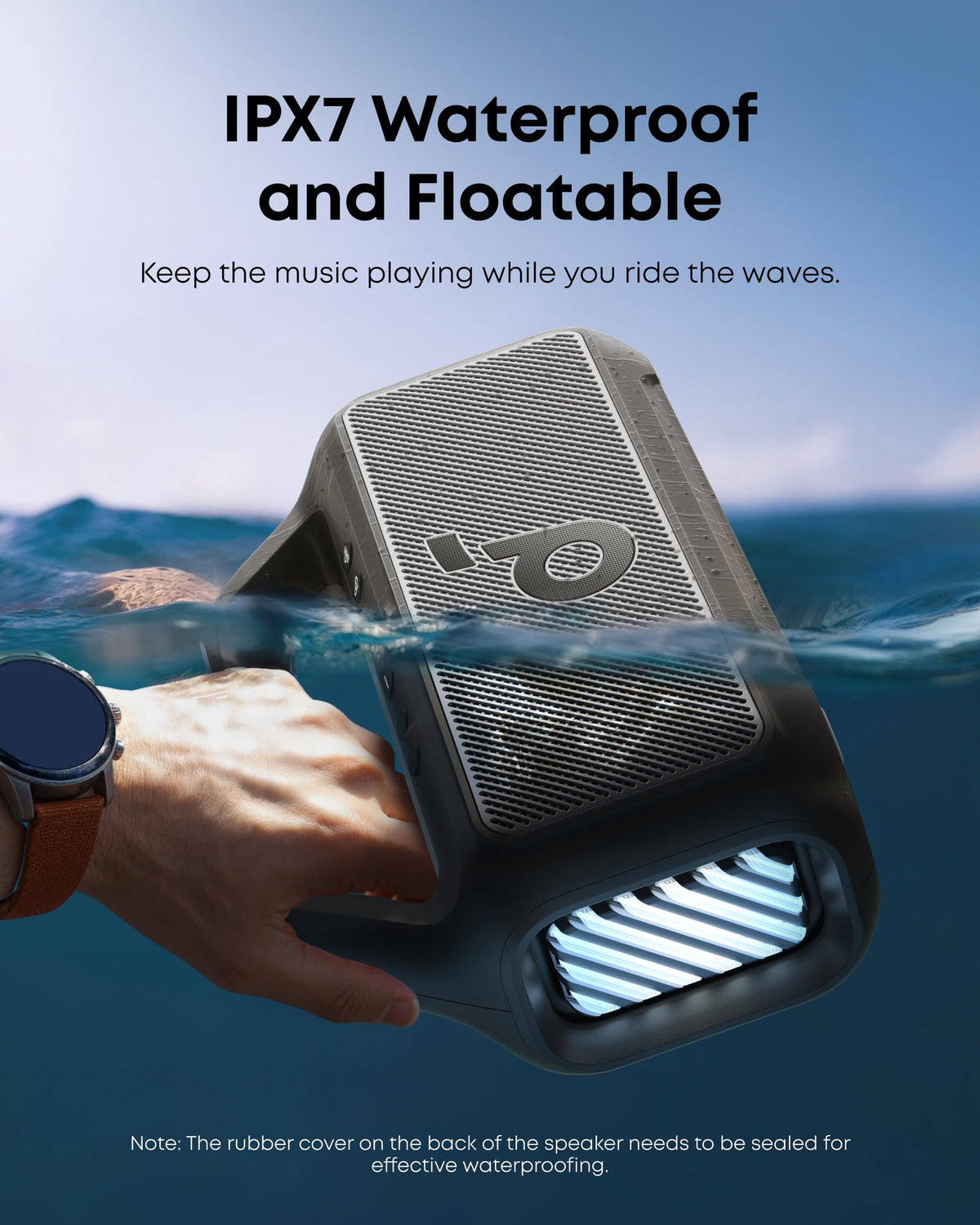 Floatable Boom 2 letting you keep listening near water.