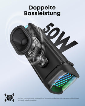 Boom 3i offers up to 16 hours of playback with app control.