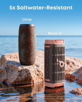 Soundcore Boom 3i BassUp 2.0 delivers powerful lows in compact form.