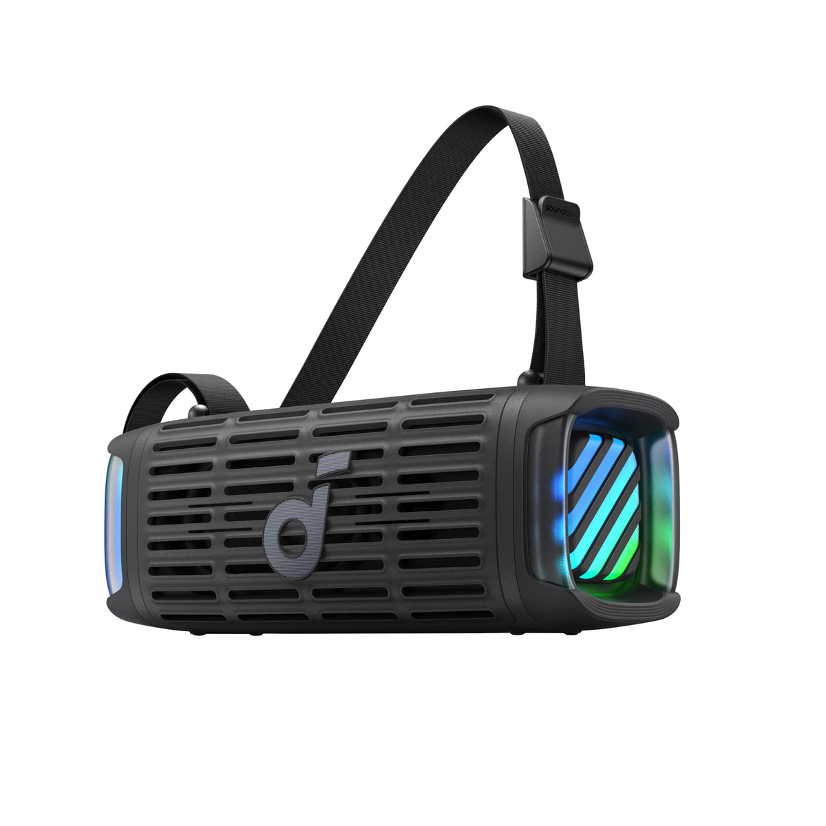 Soundcore Boom 3i demonstrates floating playback with upright sound on waves.