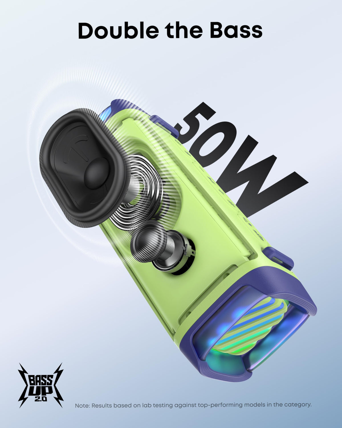 Soundcore Boom 3i bottle-size portable speaker for grab-and-go use.
