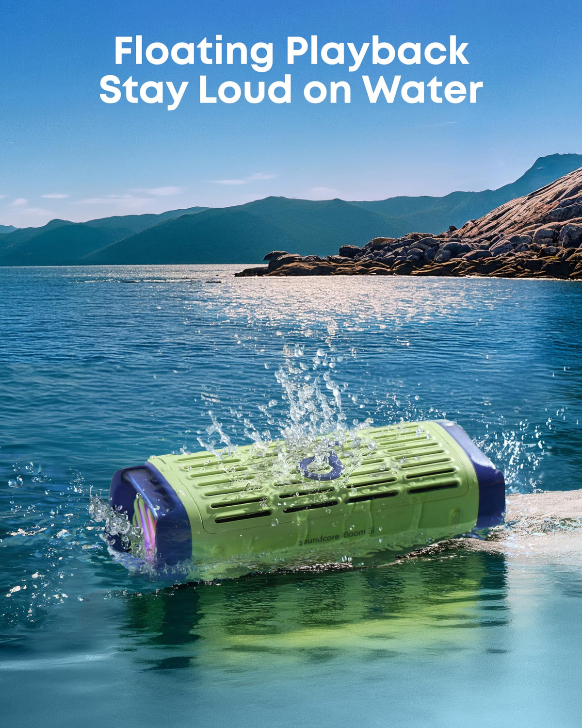 Soundcore Boom 3i saltwater-resistant design suitable for boat rides.