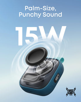 Soundcore Boom Go 3i battery display shows remaining power for all-day listening.