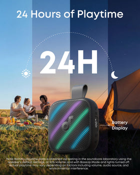 Soundcore Boom Go 3i strap mount enabling versatile carrying on hikes or bikes