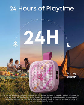 Soundcore Boom Go 3i two-in-one mount strap for versatile outdoor mounting.