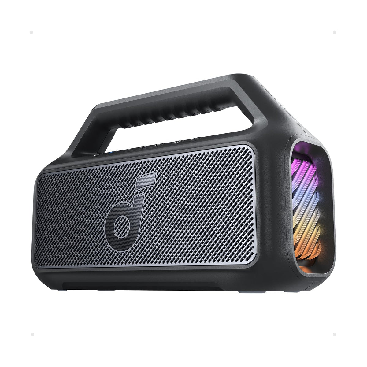 Soundcore Boom 2 outdoor speaker in sunlight, portable party-ready