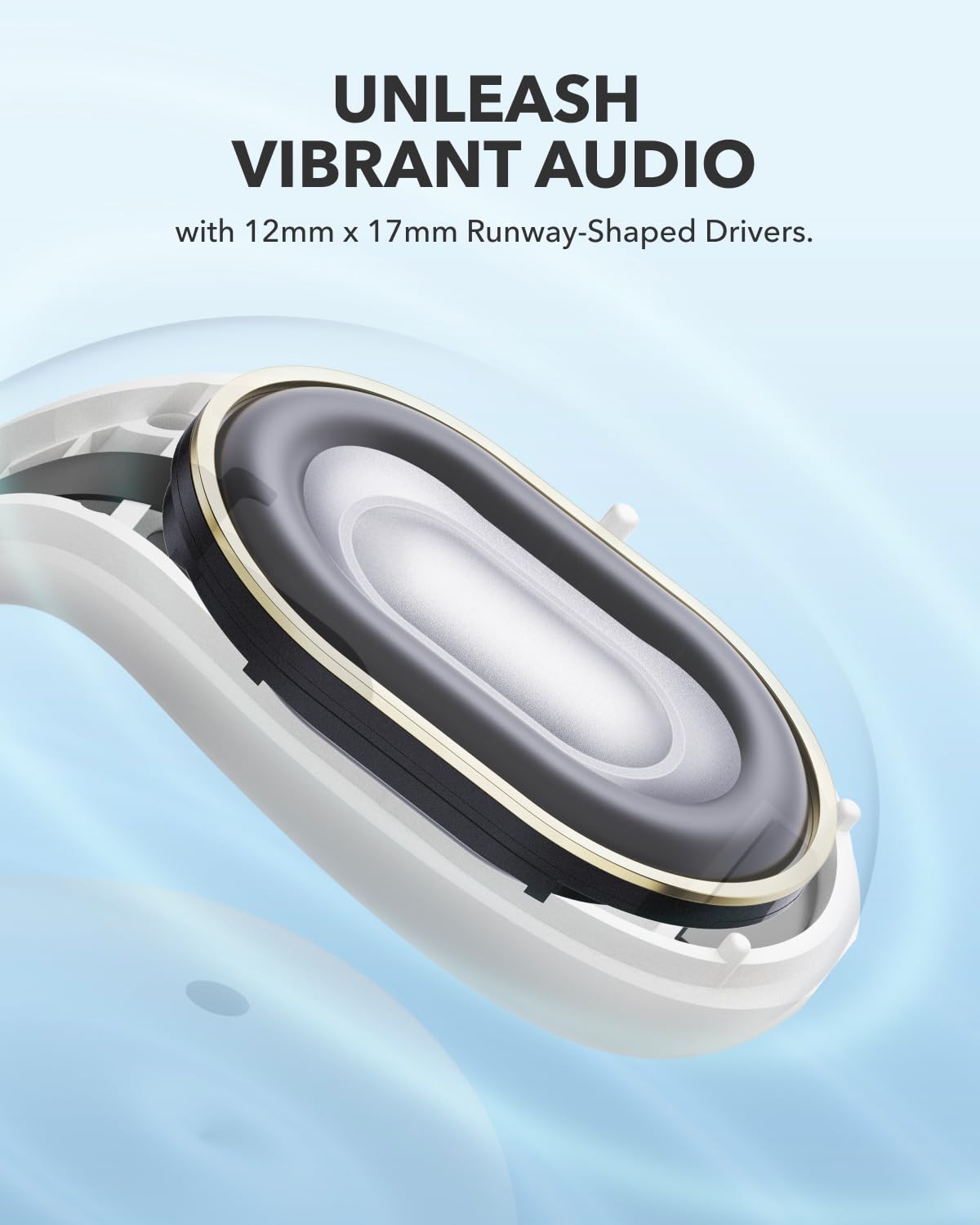 Soundcore C30i mesh and nano-coating detail protecting against sweat and splashes