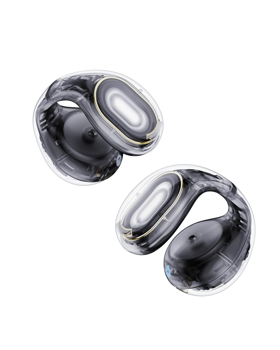 Soundcore C30i open-ear earbuds with clip-on design for secure, all-day listening comfort.