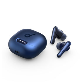 Soundcore Liberty 4 NC battery life highlighted with long playback and case boost.