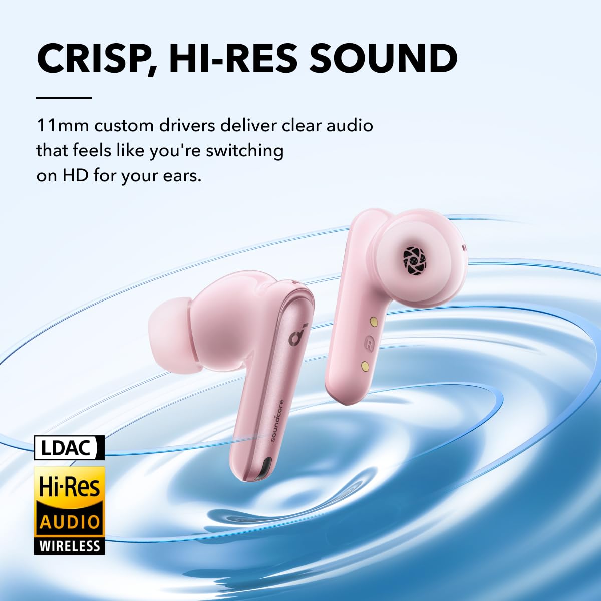 Soundcore Liberty 4 NC with LDAC and Hi-Res sound for detailed wireless audio