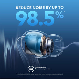 Soundcore Liberty 4 NC worn in ears for immersive listening and comfort