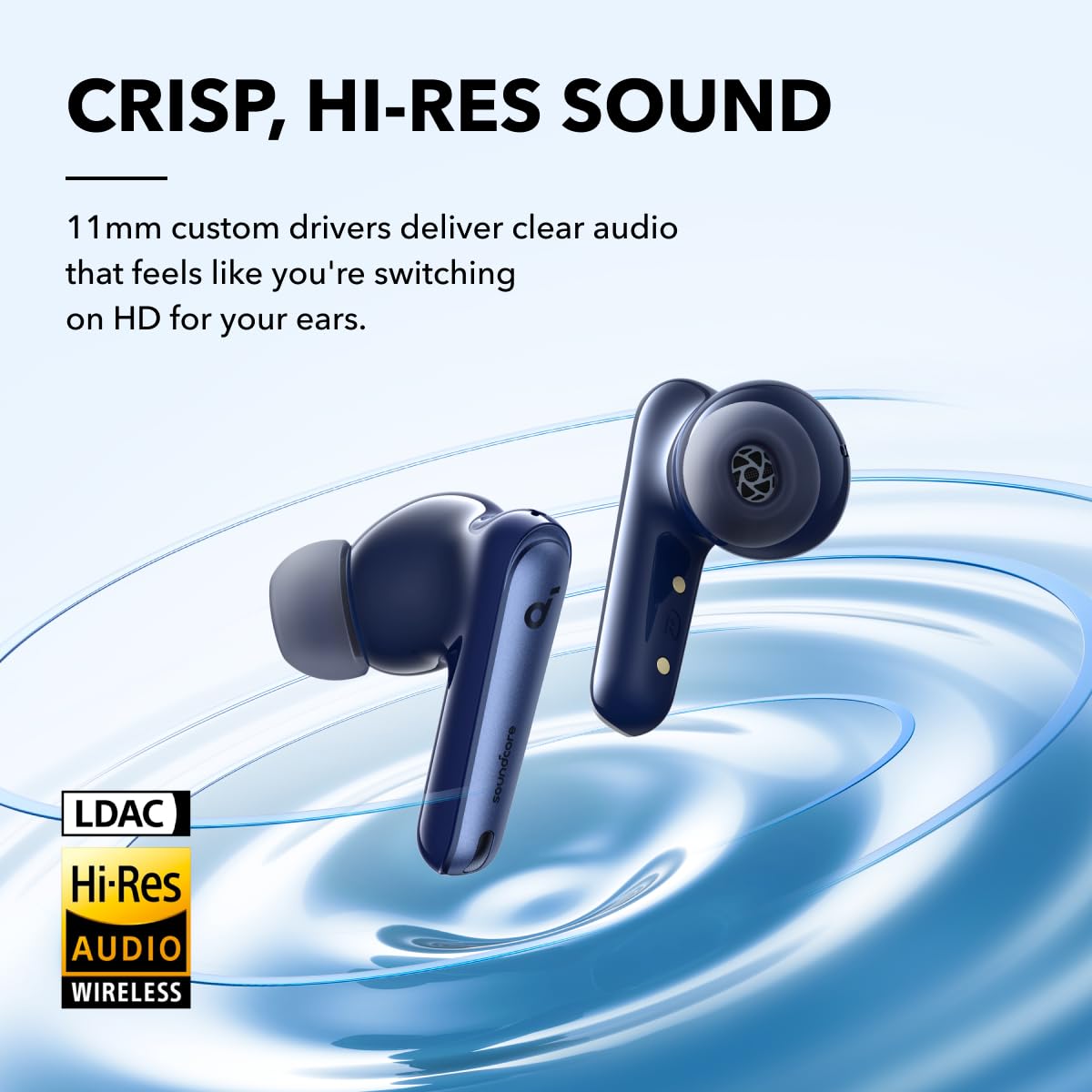 Soundcore Liberty 4 NC IPX4 symbol indicating sweat and splash resistance.