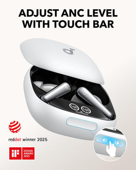 Soundcore Liberty 4 Pro case open showcasing easy access and on-the-go charging.