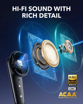 Soundcore Liberty 4 Pro noise cancelling enables serene listening in busy places.