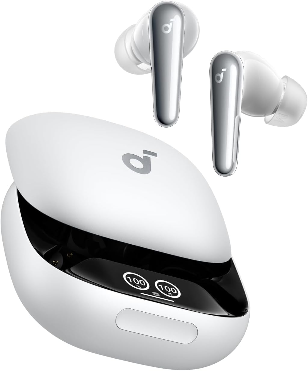 Soundcore Liberty 4 Pro renewed earbuds close-up showcasing studio-level sound and comfortable fit.
