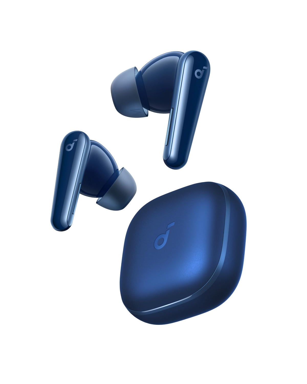 Soundcore Liberty 5 front view showing earbuds and sleek design for comfortable wear