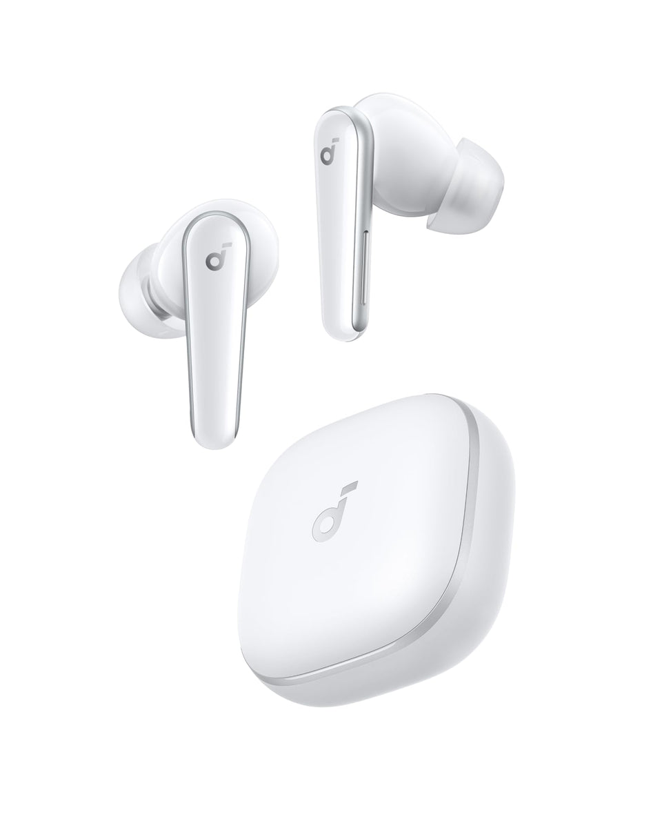 Soundcore Liberty 5 main product image highlights quiet, immersive listening with advanced ANC