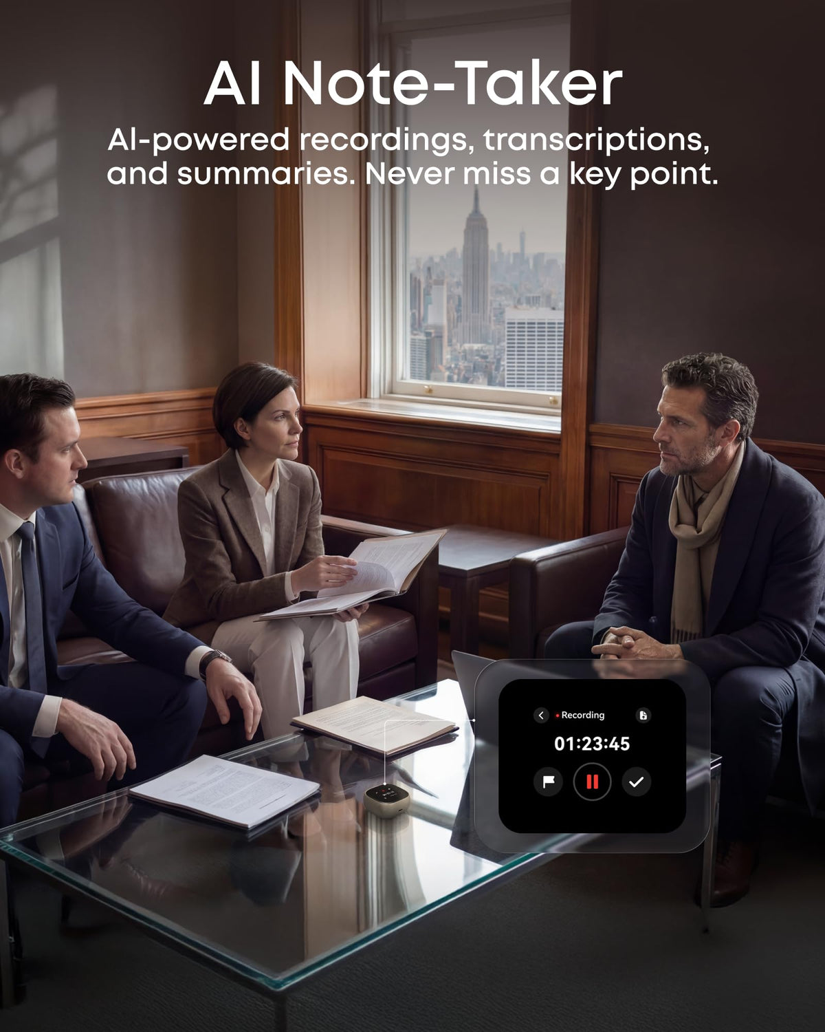 Soundcore Liberty 5 Pro Max AI Note-Taker mic captures meetings