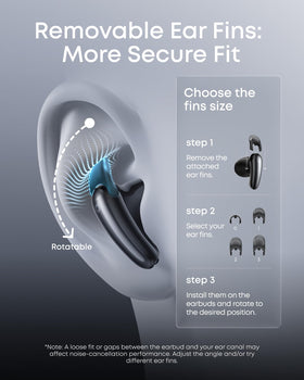 Soundcore Liberty Buds with four microphones for clear calls in crowds.