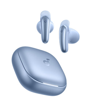 Soundcore Liberty Buds in-ear fit with secure fins for all-day comfort.