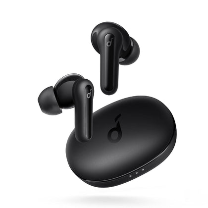Soundcore Life P2 Mini front packaging showcasing compact earbuds and case for portability