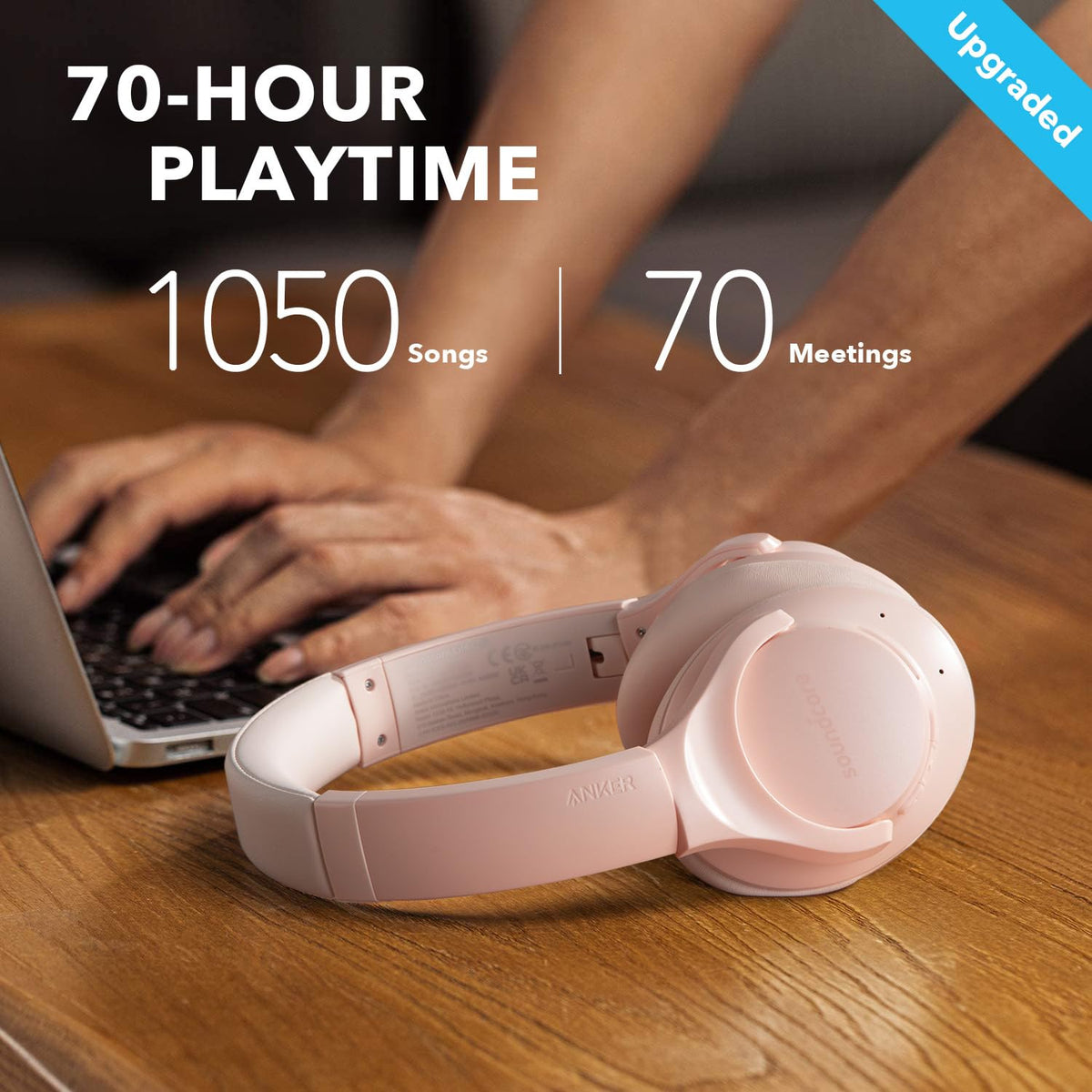 Soundcore Life Q20 with ANC mics reduces background noise for focused work