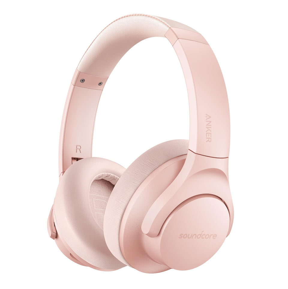 Soundcore Life Q20 front view with comfortable over-ear fit for travel listening.