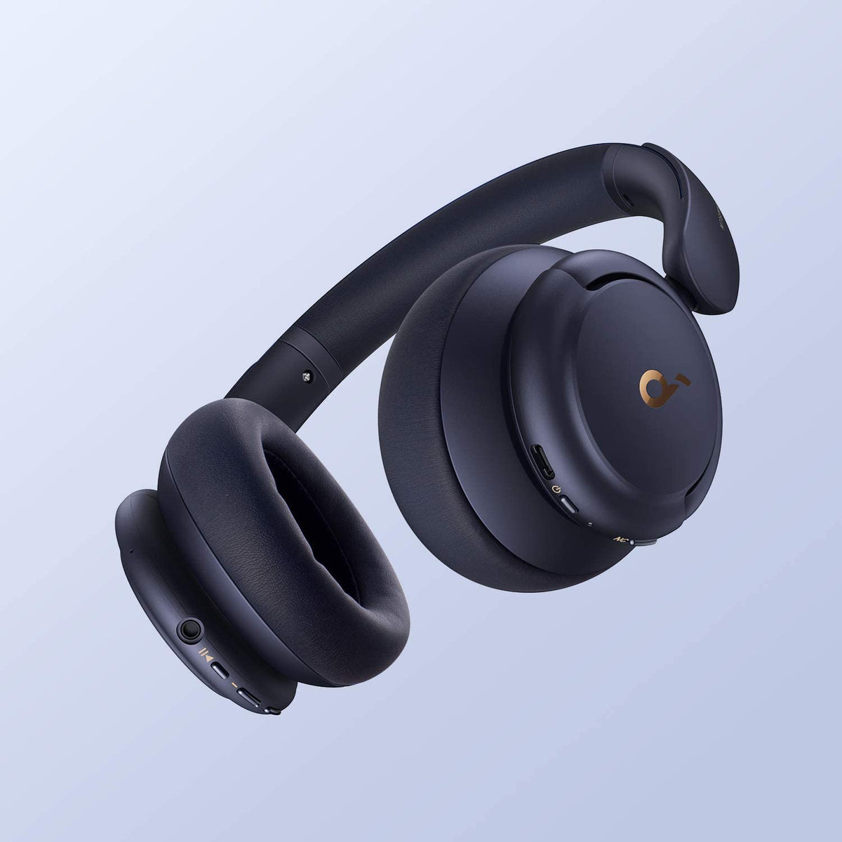 Soundcore Life Q30 folded for travel highlighting compact, portable convenience