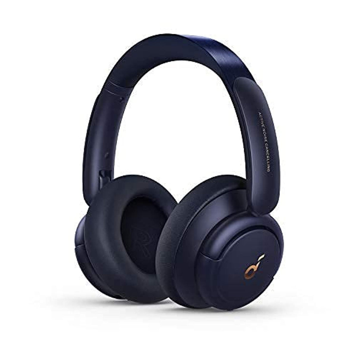 Soundcore Life Q30 front view showing design and controls with clear benefits