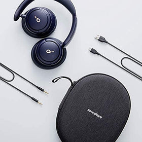 Soundcore Life Q30 size scale comparison with hand for understanding fit and portability