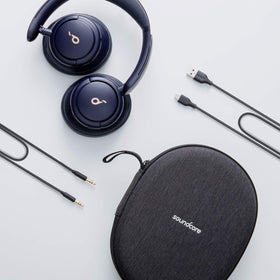 Soundcore Life Q30 comfort image showing ultra-soft earcups and memory foam